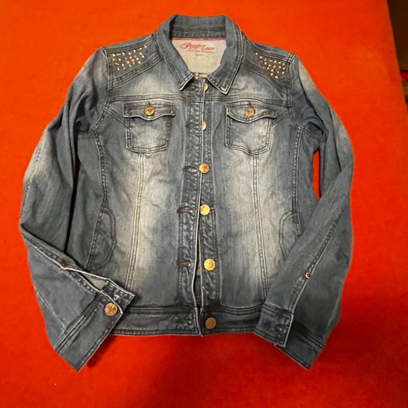 Point Zero and Nicole Benisti studded faded denim jacket EUC - Picture 2 of 11